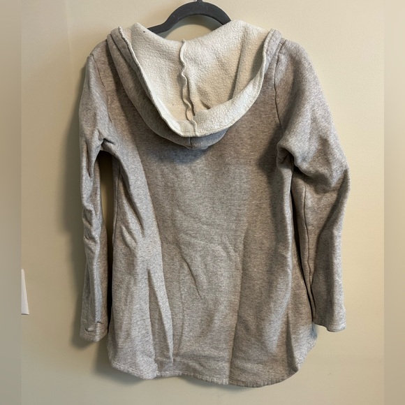 Go Couture Heather Gray V-Neck Hoodie - Picture 3 of 4